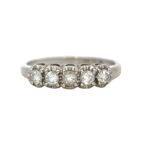 14k White Gold Cubic Zirconia Band