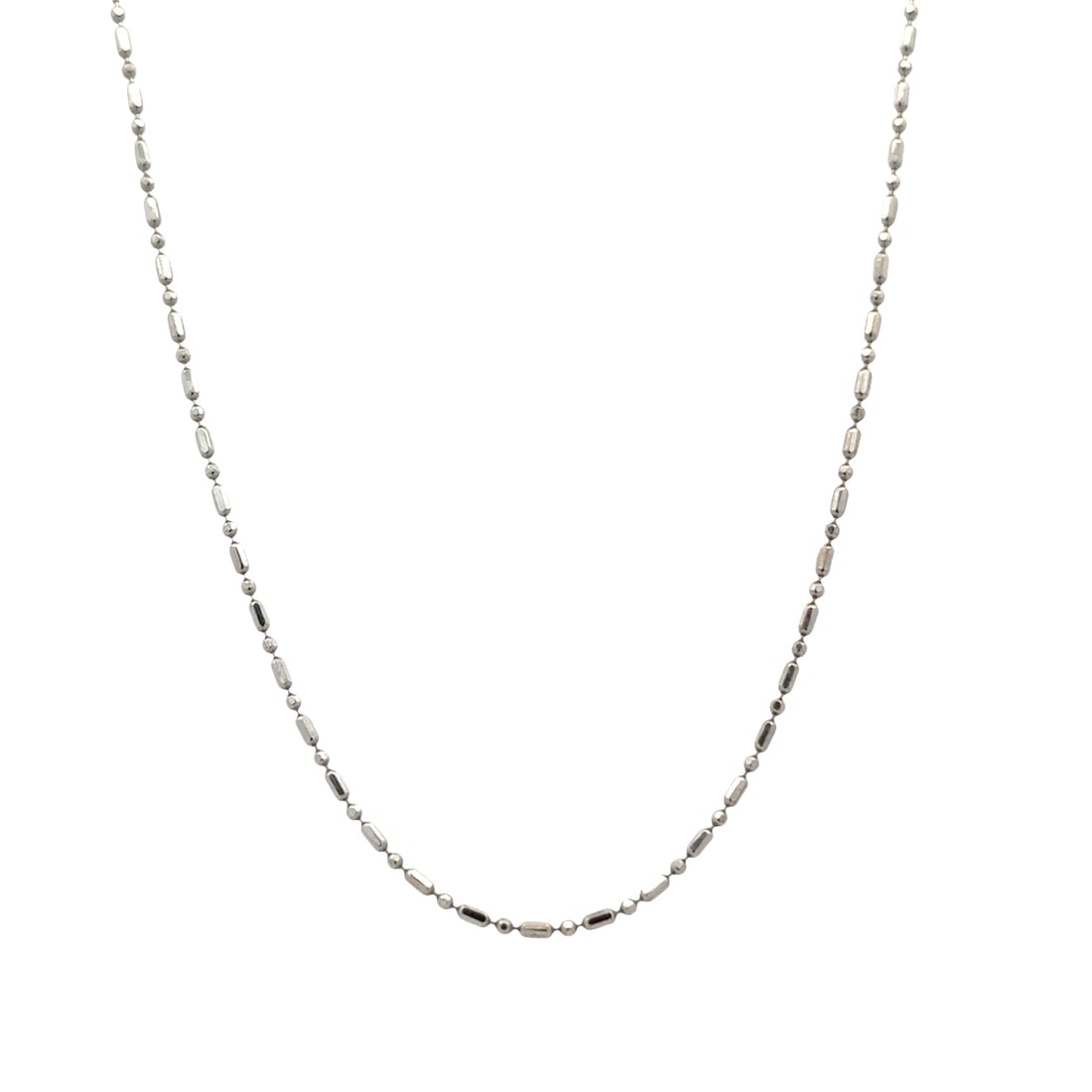 14K White Gold Ball Chain Necklace (1 of 4)