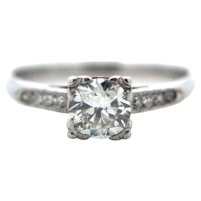 Estate Diamond Ring in Platinum