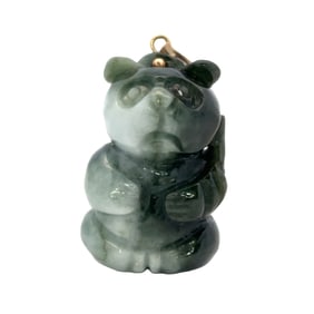 Green Jadeite Panda Pendant