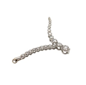 Estate Journey Graduate Diamond Pendant in 14K White Gold