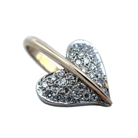 Pavé Diamond Heart Pendant in 14K Yellow Gold