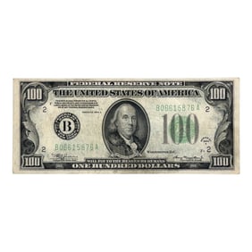 1934 $100 New York Bill US