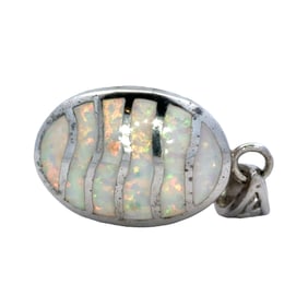 Sterling Silver Opal Inlay Pendant