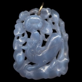 Lavender Jade Carving Pendant
