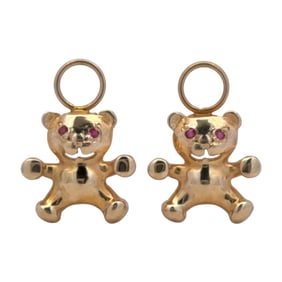 Pair of Bear Charm in 14K Yellow Gold