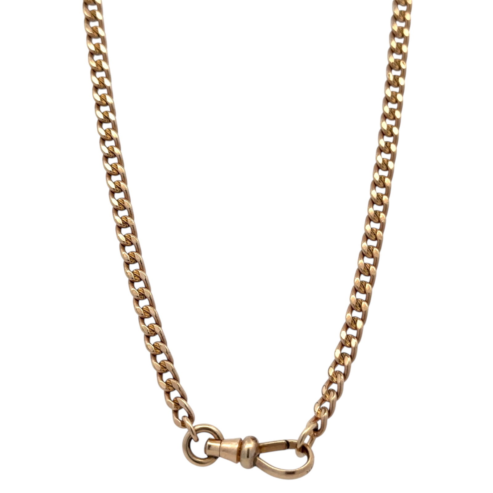 14K Rose Gold Curb Link Watch Chain (1 of 4)