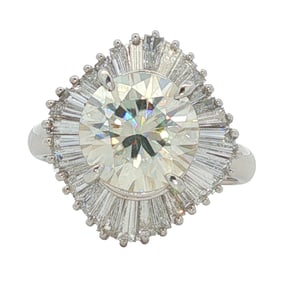 3.7ct Diamond Engagement Ring, Platinum