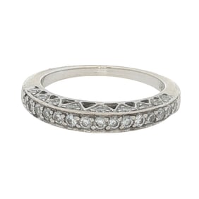 18K White Gold Diamond Band