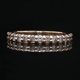 14K Gold Diamond Band Ring