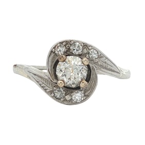 OEC Diamond Engagement Ring, 14K White Gold