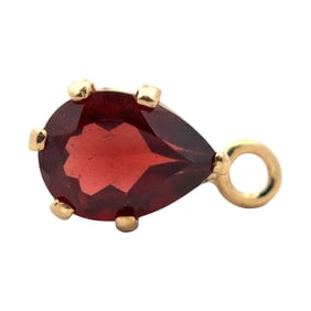 Pear Cut Garnet Pendant