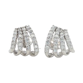 Diamond Stud Earrings in 18K White Gold