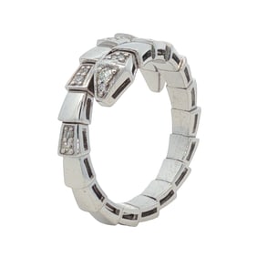 Flexible Serpent Ring with Diamond in 18K Yellow Gold