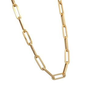 14K Yellow Gold Paperclip Chain Necklace