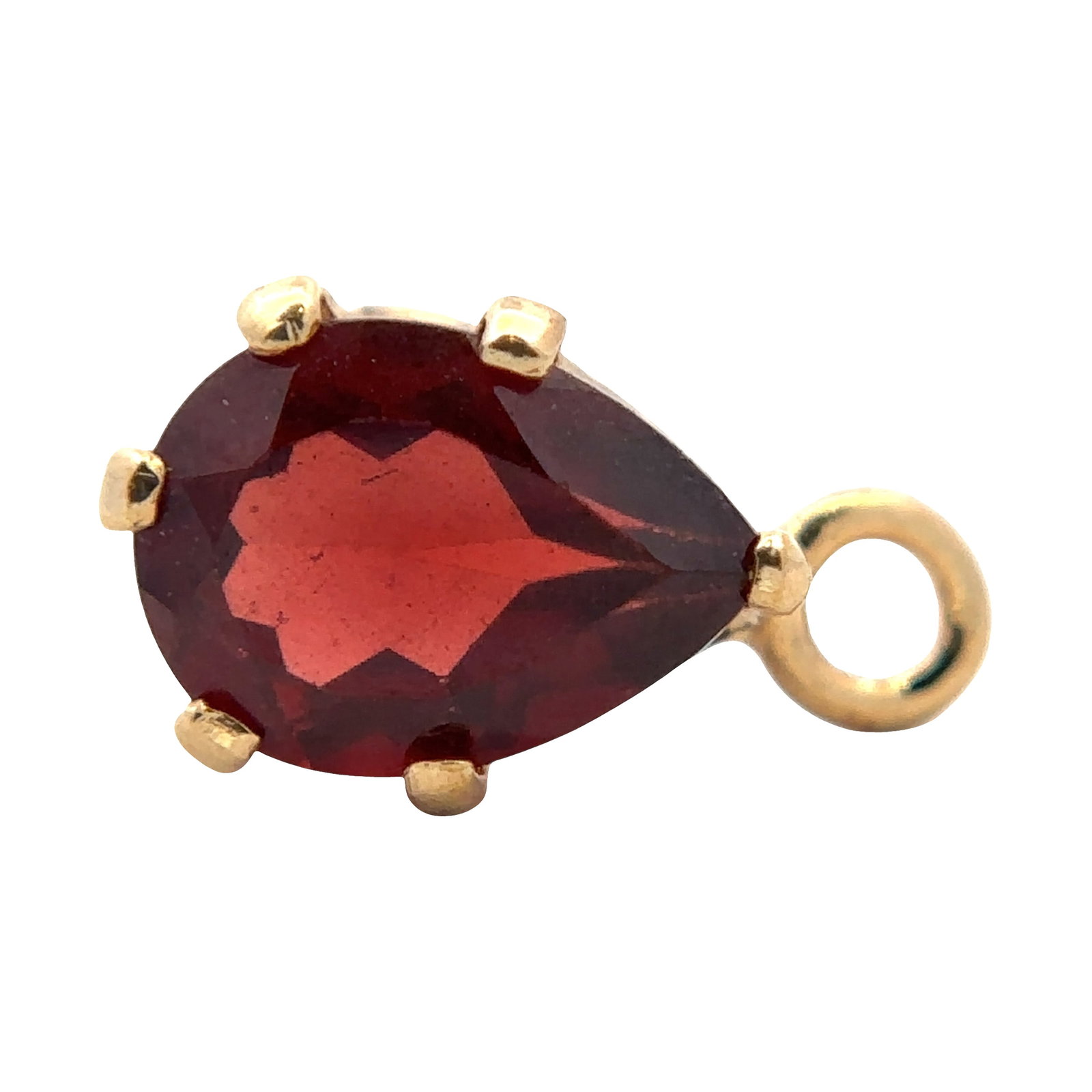 Pear Cut Garnet Pendant: Pear cut Garnet pendant, 10mm L