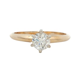 1920s 0.45 Carat Old Mine Solitaire Diamond Engagement Ring