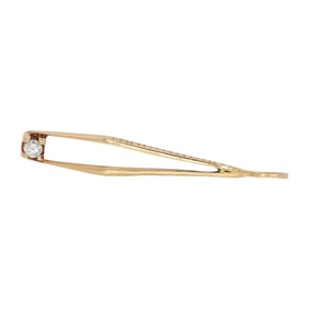 Diamond Gem Tweezers Charm/Pendant in 14K Yellow Gold
