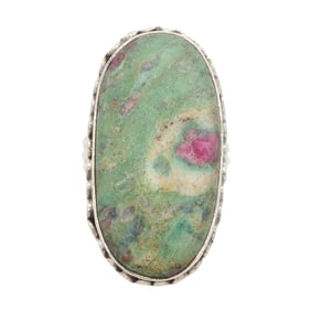 Vintage Ruby in Zoisite Ring in Sterling Silver