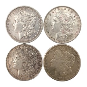 Lot of 4 Morgan Silver Dollar Coin