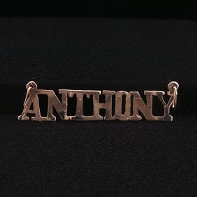 Name Pendant "Anthony" in 14K Yellow Gold