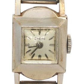 Vintage Zodiac Watch in 14K White Gold
