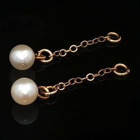 Pearl Earring Jackets in 14K Yellow Gold