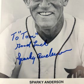 Sparky Anderson Autographed Photo Original
