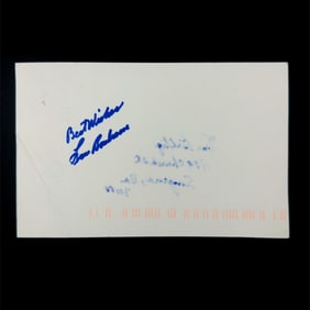 LOT OF TWO Lou Boudreau Autographed Postcard