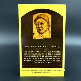 Burleigh Grimes Baseball Hall of Fame Gold Card