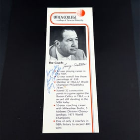 Larry Costello Utica College Basketball Signed Magazine Clipping