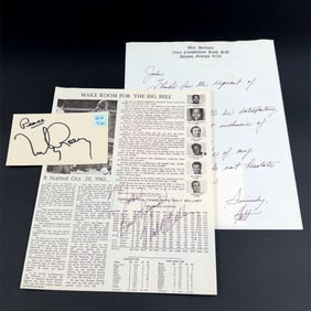 Walt Bellamy Basketball Signed Magazine Article and Letter