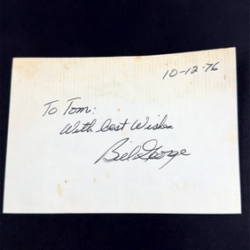 Bill George Football Autographed Postcard
