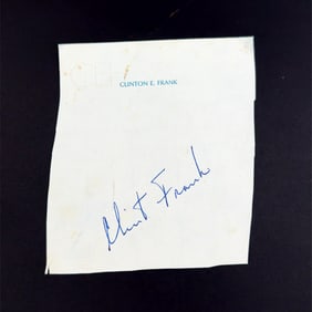 Clint Frank Football Autograph