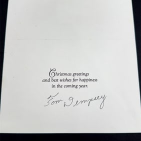 Tom Dempsey Autographed Christmas Card