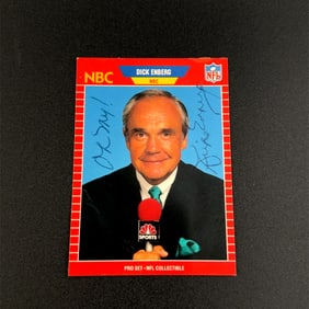Dick Enberg Signed NBC Sports Trading Card
