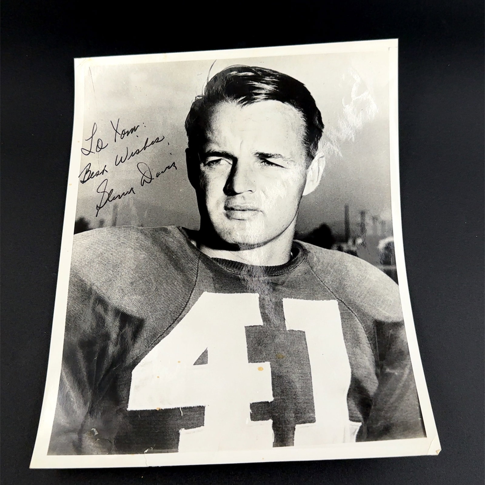 Glenn Davis Army Football Autographed Photo: Glenn Davis Army Football Autographed Photo