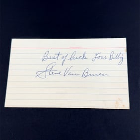 Steve Van Buren Football Autographed Card