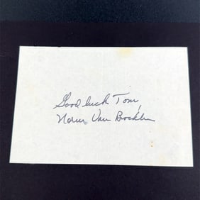 Norm Van Brocklin Football Autographed Card