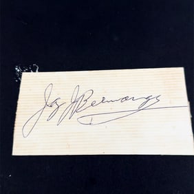 Jay Berwanger - First Heisman Trophy Winner Football Autograph