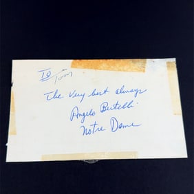 Angelo Bertelli Notre Dame Football Signed Postcard