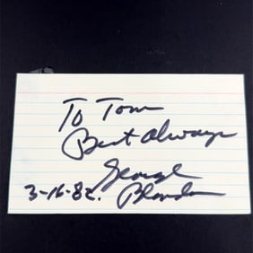George Blanda Football Signed Card