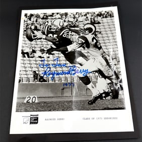 Raymond Berry Pro Football Hall of Fame Autographed Photo