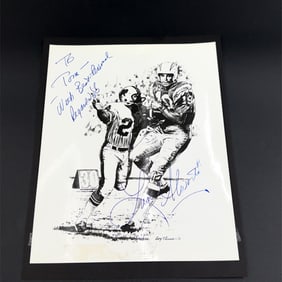 Lance Alworth San Diego Chargers Signed Illustration