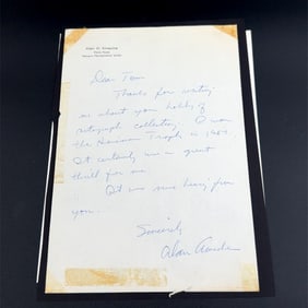 Alan Ameche Heisman Trophy Winner Personal Autographed Letter