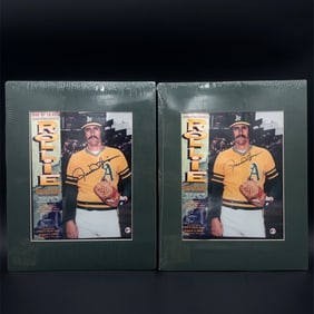 Roland Glen Fingers Baseball Photo, Autographed LOT OF TWO