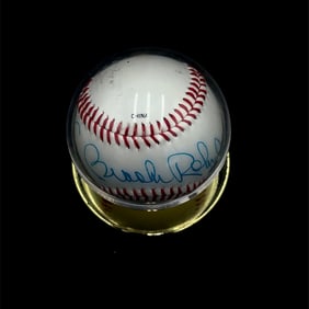 Brooks Robinson Signed Baseball in Gold Display Case