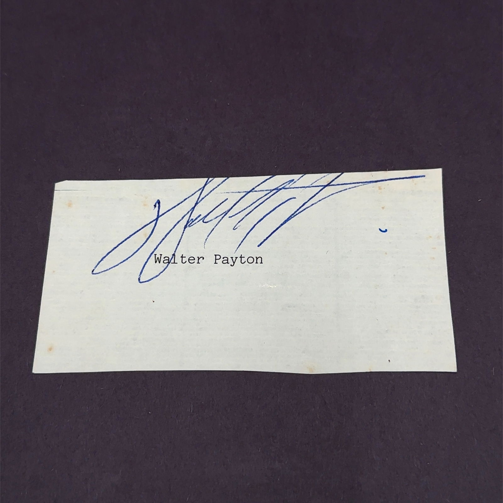 WALTER PAYTON AUTOGRAPH PSA Autheticated