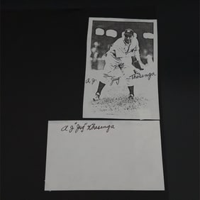 BOBBY THOMSON/JUG THESENGA Autographed Photographs Set PSA Authenticated