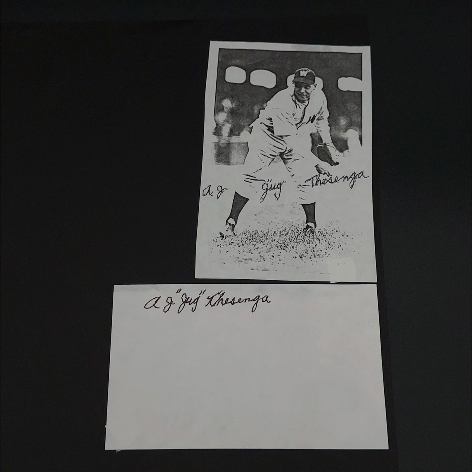 BOBBY THOMSON/JUG THESENGA Autographed Photographs Set PSA Authenticated (1 of 3)